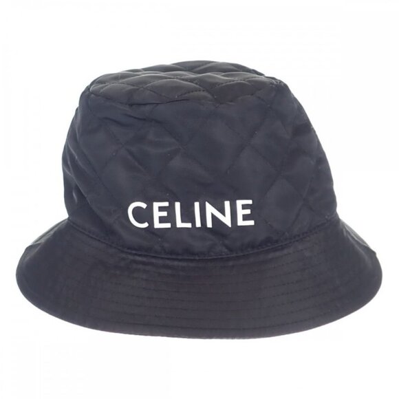 Celine Bucket M 2 aub 0930 C.38 no Hat Nylon Black main image 7